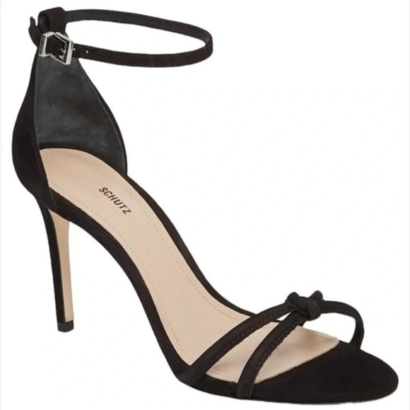 Schutz Rhana Black Ankle Strap Spring and Summer High Heels Size 8 - Picture 6 of 6